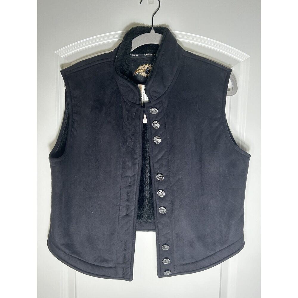 COUNTY CLOTHING CO Women's CHEYENNE COLLECTION Faux Suede Vest Sz L NWT